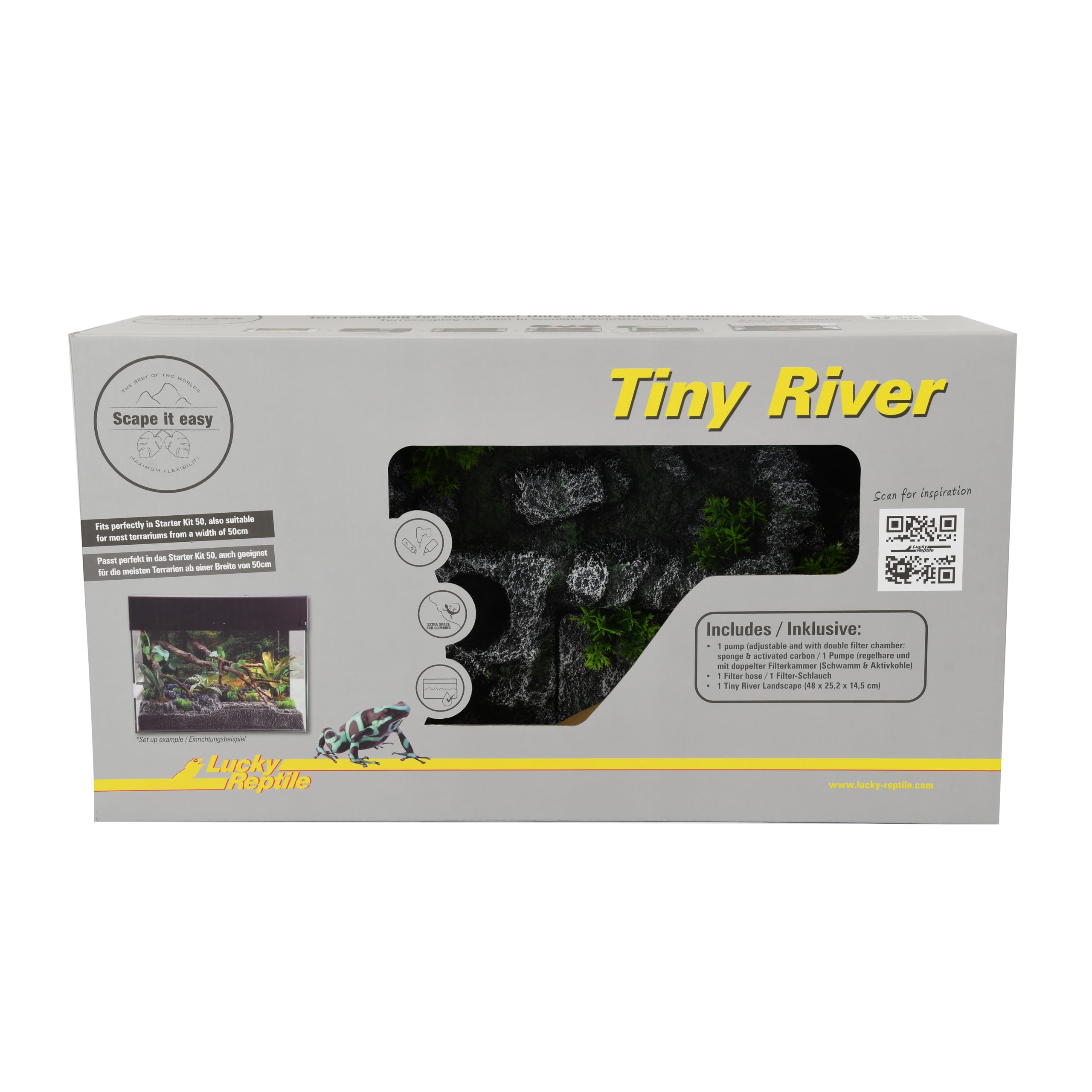 lucky-reptile-tiny-river-scape-it-easy-48-x-25-5-cm-bachlauf-mit-pumpe image 2