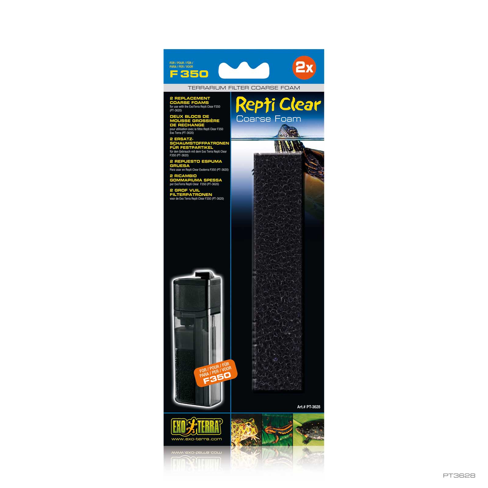 exo-terra-repti-clear-f350-grobschaum-ersatzfilter-2-coarse-foams-pt3620 image 2