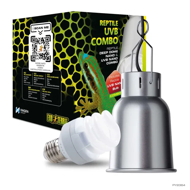 exo-terra-reptile-deep-dome-uvb-combo-nano-lampenfassung-mit-uvb-lampe image 1