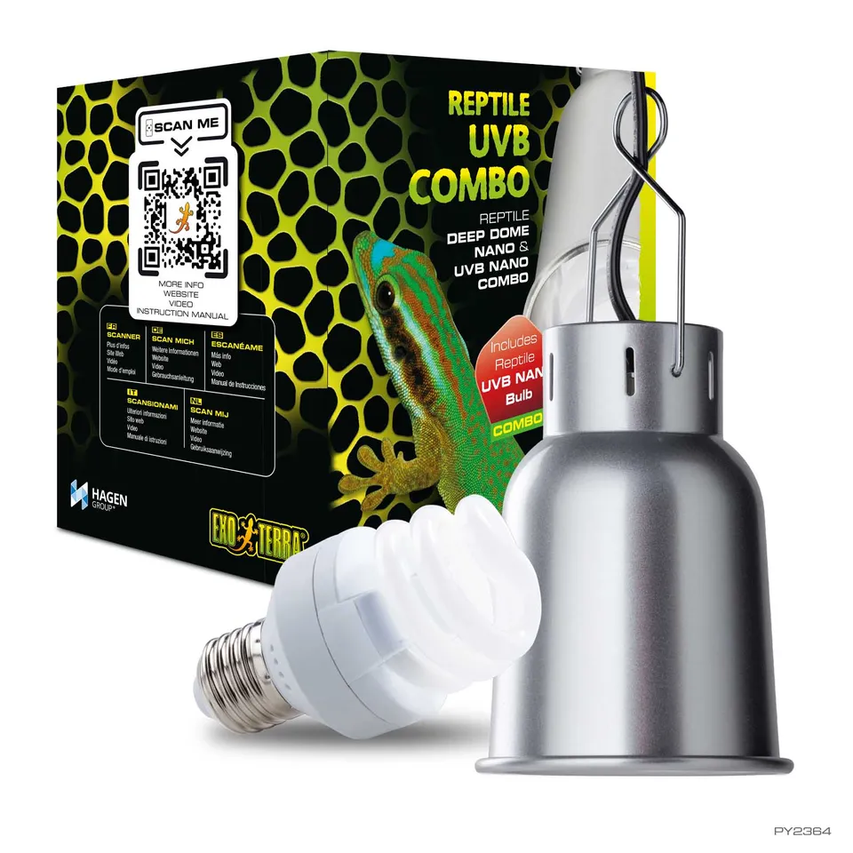 exo-terra-reptile-deep-dome-uvb-combo-nano-lampenfassung-mit-uvb-lampe image 1