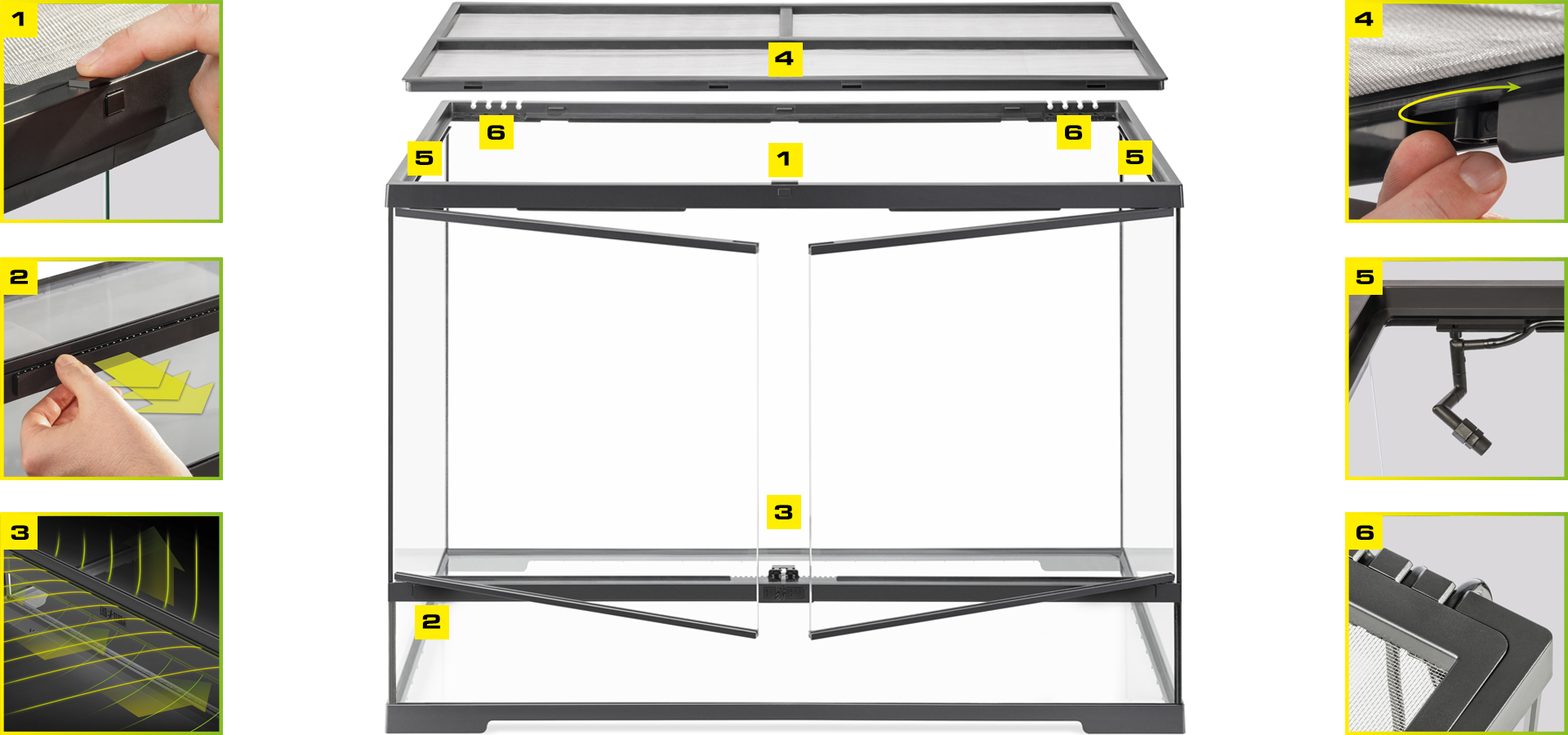 exo-terra-pro-terrarium-glas-terrarium-mit-bel-ftung-und-edelstahl-gaze image 3