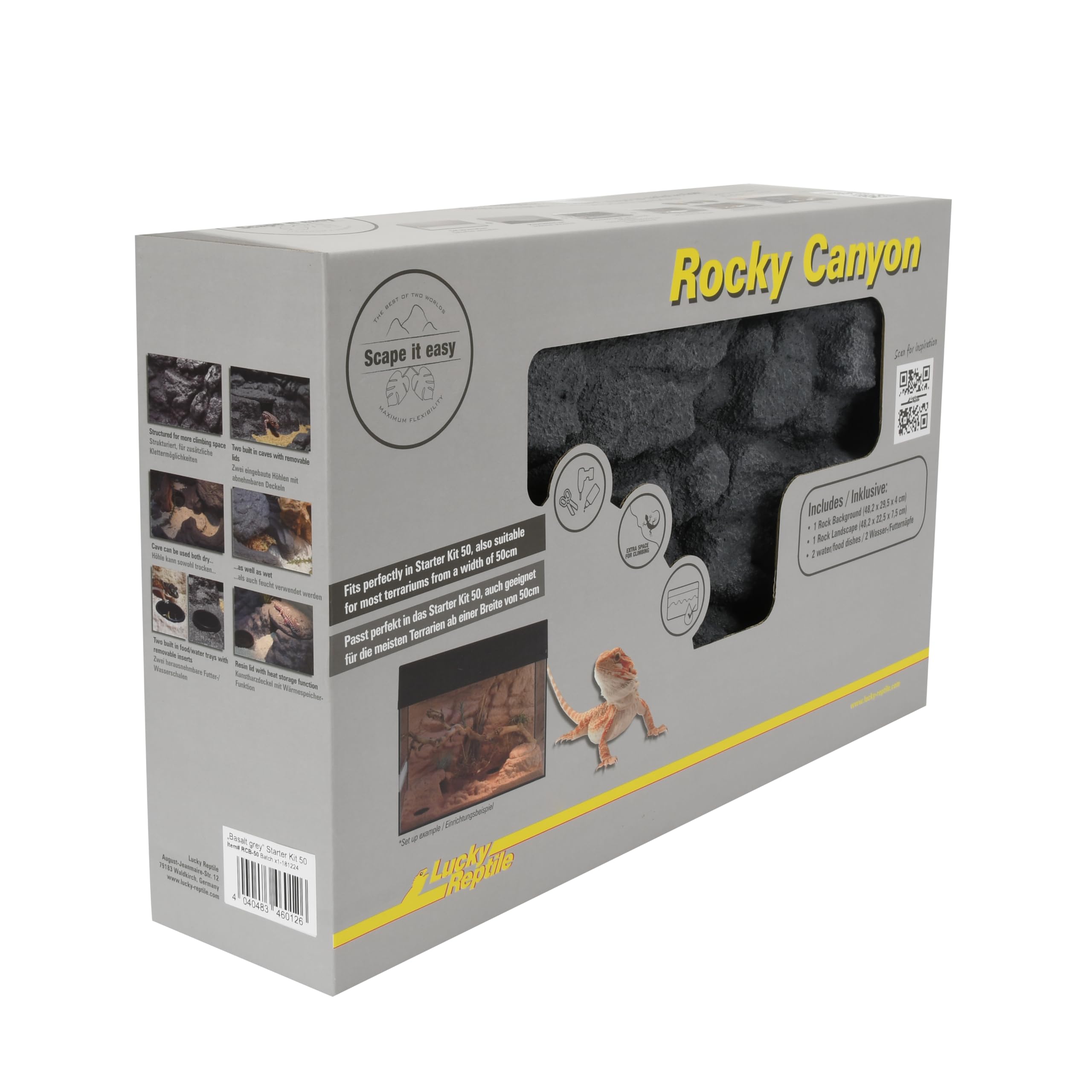 lucky-reptile-rocky-canyon-scape-it-easy-basalt-grey-48x25x29-cm-2-teilig image 3