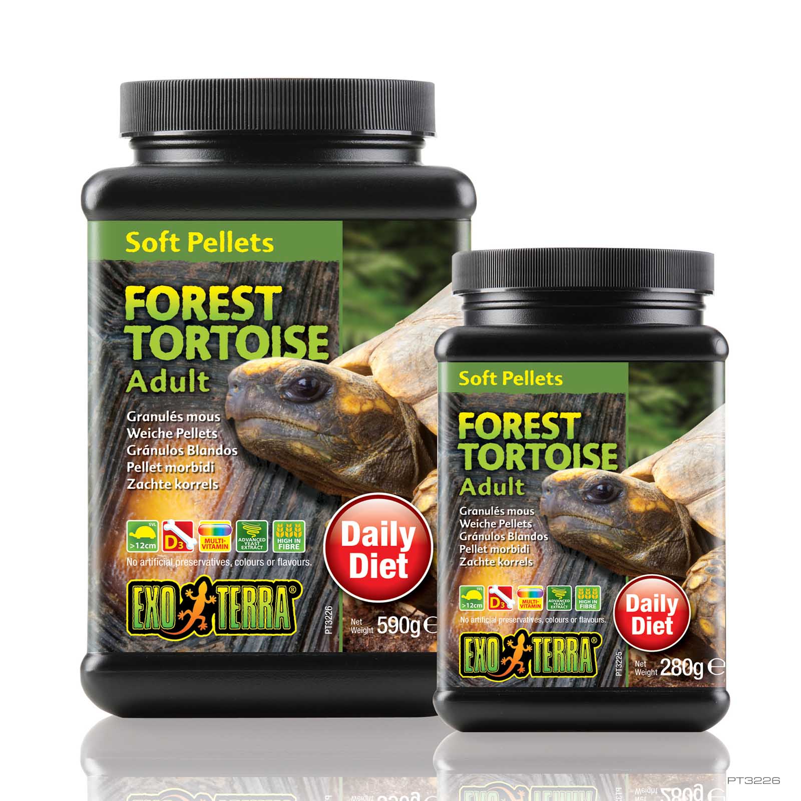 exo-terra-soft-pellets-adult-forest-tortoise-food-590-g-waldschildkr-ten-futter image 1