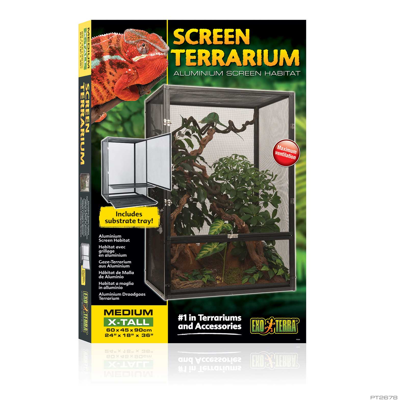 exo-terra-screen-terrarium-medium-x-tall-alu-gaze-terrarium image 3