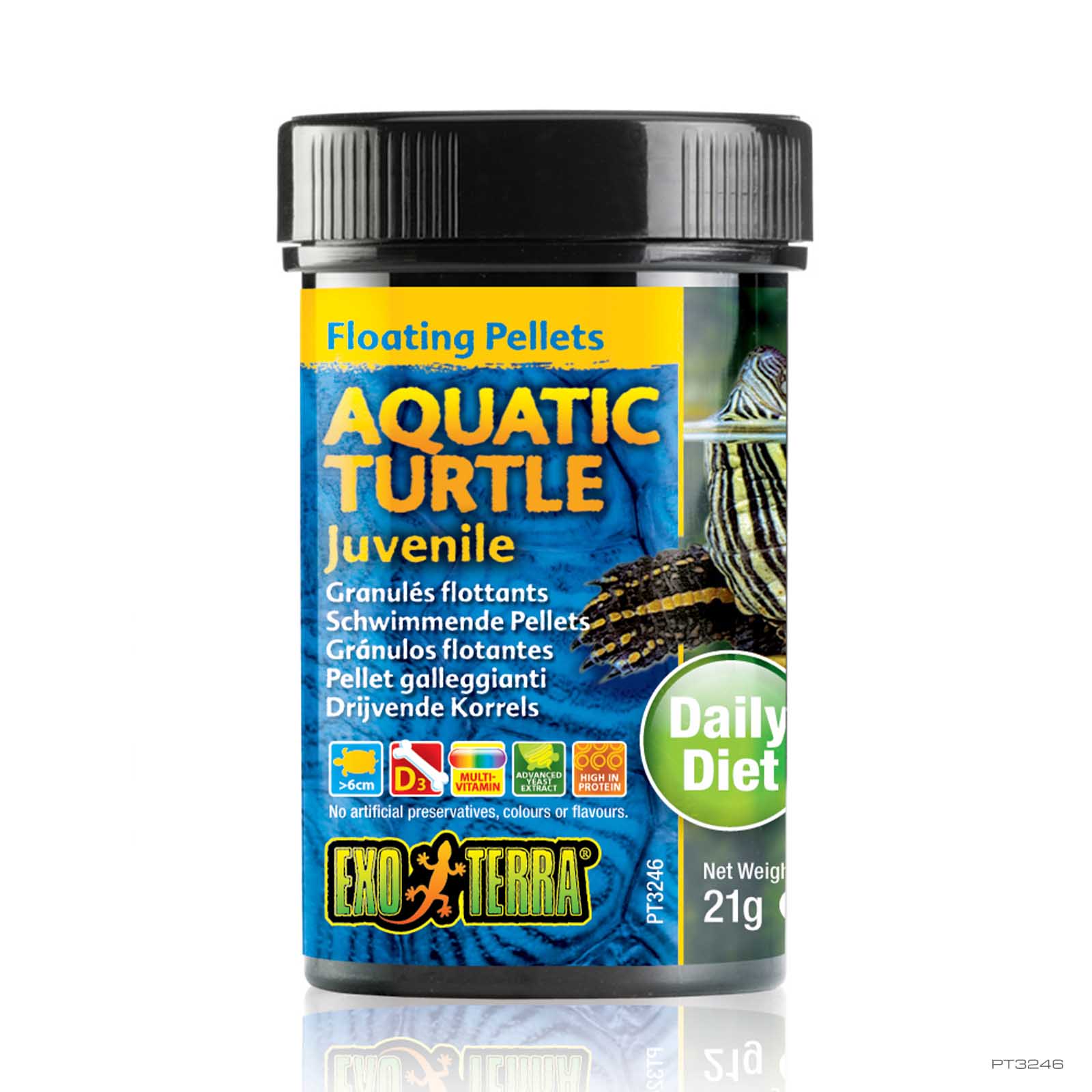 exo-terra-floating-pellets-aquatic-turtle-juvenile-21-g-wasserschildkr-tenfutter image 1