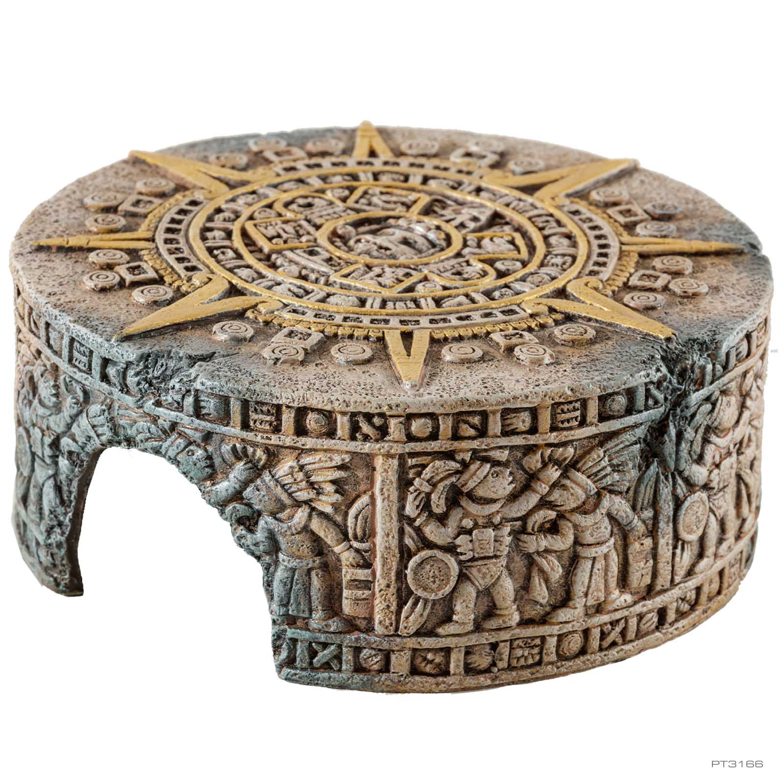 exo-terra-aztec-calendar-medium-versteck-h-hle-reptile-den image 1