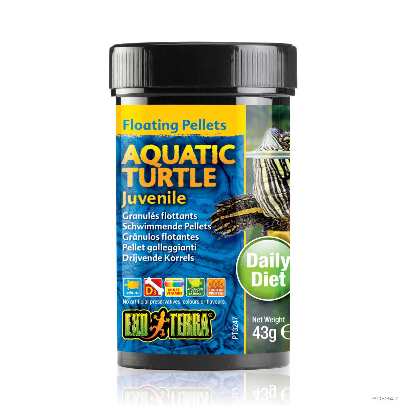 exo-terra-floating-pellets-aquatic-turtle-juvenile-43g-wasserschildkr-ten-futter image 1