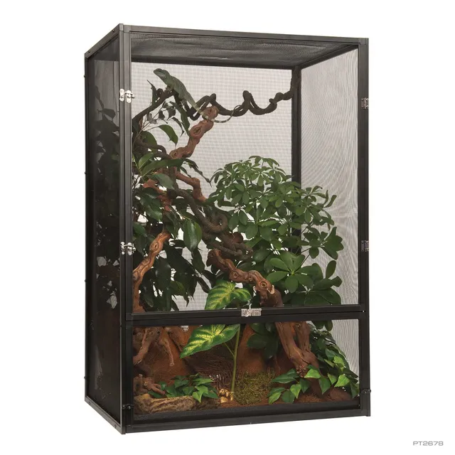 exo-terra-screen-terrarium-medium-x-tall-alu-gaze-terrarium image 1